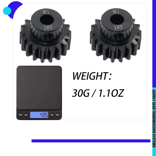 Miniatura 3 de 2 piezas de engranaje de motor de acero endurecido 18T M1 (agujero medio de 0.197 in) para 1/5 Traxxas X-MAXX XMAXX 18T Motor Gear 6S 8S 6491 piezas