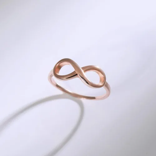 Miniatura 3 de SOMEN TUNGSTEN Anillo de plata de ley 925 con nudo infinito, anillo de boda de eternidad, tamaño 4-11