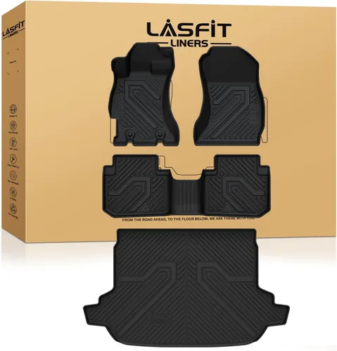 Miniatura 18 de LASFIT Alfombrillas de Piso Compatibles con Nissan Armada 2017-2018 / Infiniti QX56 2011-2013 / Infiniti QX80 2014-2018, TPE Para Todo Clima Ajuste