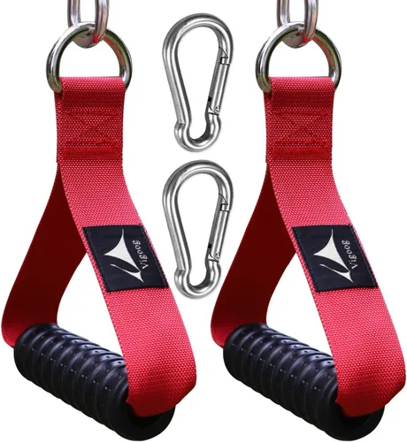 Miniatura 10 de Heavy Duty Gym Exercise Handles Attachment for Cable Machine,Resistance Band,Pulley System Home Fitness Workout Equipment, with Elastic Rubber Grip