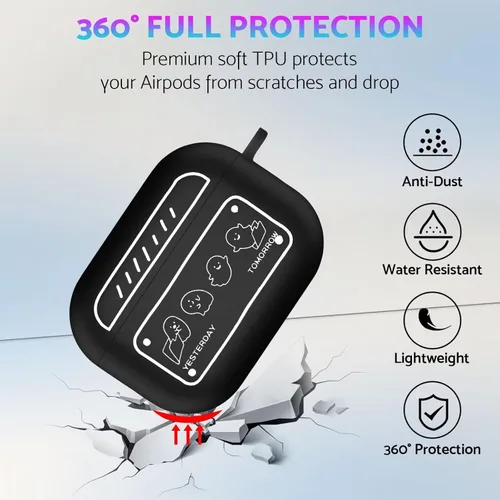 Miniatura 3 de Funda para AirPods Pro de 2ª generación 2022/2023, bonita funda de TPU suave de dibujos animados, diseño elegante de anime Kawaii a la moda
