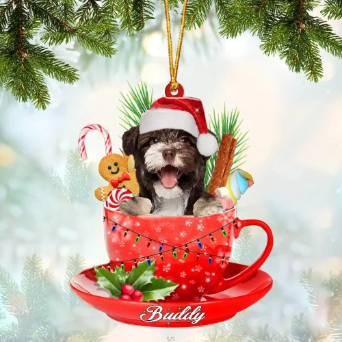 Miniatura 16 de Alaskan Malamute - Adorno acrílico personalizado para perro en taza, adorno de Navidad personalizado para perro 2023, decoración de árbol