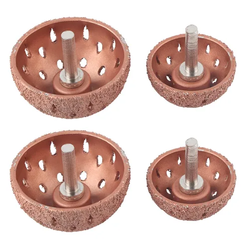 2 piezas de rueda de pulido tipo cuenco de acero de tungsteno para reparación de neumáticos, almohadilla de molienda amoladora accesorios de