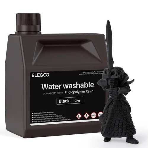 Miniatura 19 de ELEGOO - Resina de impresora 3D lavable al agua LCD de curado UV 405nm, resina de fotopolímero estándar para impresión LCD 3D para Marte Saturno