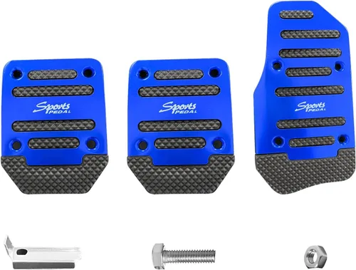 Miniatura 8 de Ziciner 2 piezas de almohadillas antideslizantes para pedales de coche, cubierta de pedal de acelerador y freno de caja automática, kits de pedal