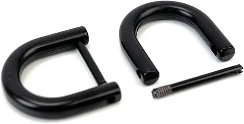Miniatura 16 de 4 anillos en D resistentes con grillete de 1-1/2 pulgadas, oro antiguo, en forma de U, repuesto para bolso, llavero, collar de perro