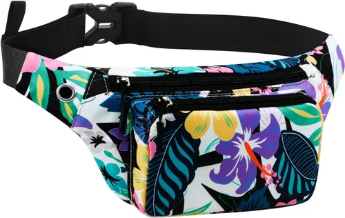 Miniatura 11 de Kamo Fanny Pack, Riñonera Mochila Impermeable Durable Poliéster Pequeño para el aire libre Ligero bolsa cruzada, bolso de día para Mujeres Hombres