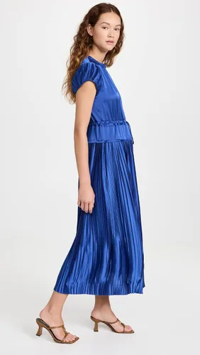 Miniatura 4 de Rebecca Taylor Vestido de manga plisada para mujer