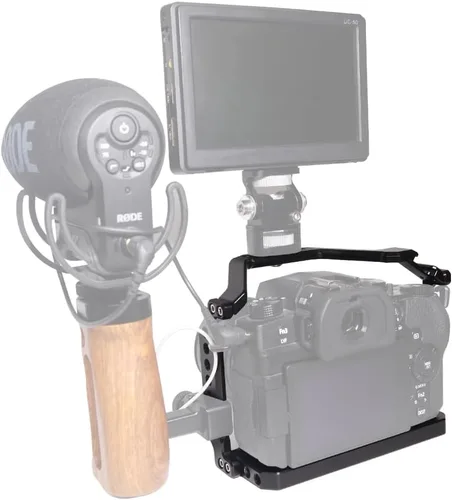 Miniatura 9 de NICEYRIG Jaula para Panasonic Lumix G95 G85, jaula de cámara de ajuste de forma con riel NATO Cold Shoe - 407