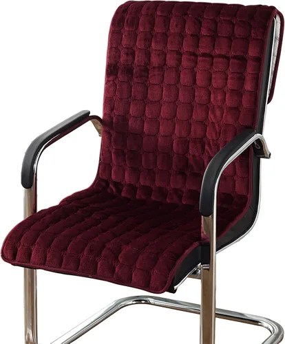 Cómodo cojín de asiento de felpa, almohadillas antideslizantes de una pieza con lazos, cojín de respaldo lavable para silla de juegos para silla de