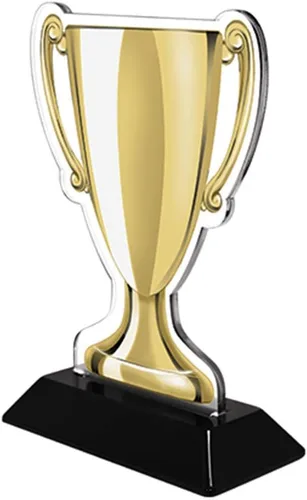 Miniatura 2 de Crown Awards Trofeos de copa de oro vino de 7 pulgadas, trofeo de copa acrílica de vino personalizado