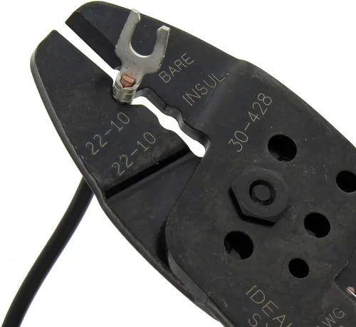 Miniatura 7 de IDEAL Electrical 30-428 Combo de tira y herramienta de crimpado, crimpadora de alambre de precisión, pelacables con 3 nidos de engarzado, agarre
