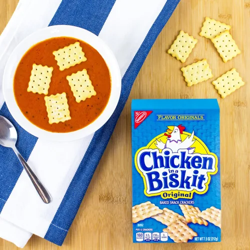 Miniatura 10 de Chicken in a Biskit Galletas horneadas originales, aperitivos a granel, 6 cajas de 7.5 onzas