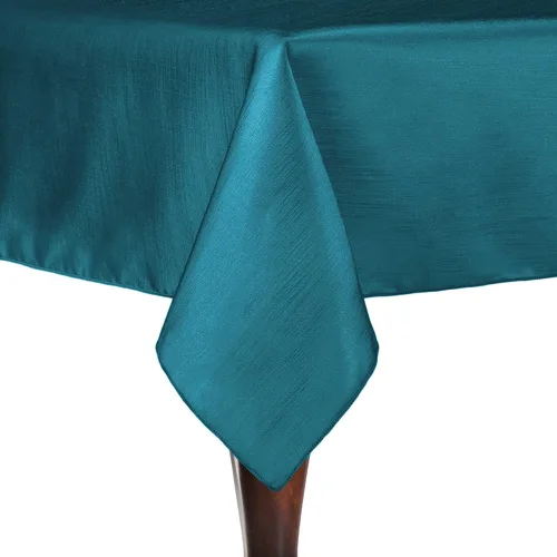 Miniatura 46 de Ultimate Textile -Paquete de 2 - Mantel rectangular reversible Shantung Satin - Majestic - Mantel rectangular de 60 x 90 pulgadas, color azul