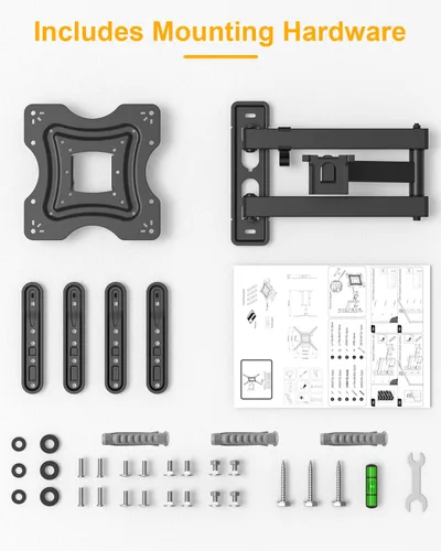 Miniatura 7 de XVCAS Vesa - Soporte de pared para TV de movimiento completo, soporte para TV de pantalla plana y curva LED de 19 a 55 pulgadas, soporte universal