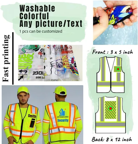 Miniatura 3 de Chaleco de seguridad de alta visibilidad con bolsillos de gran tamaño, personaliza tu logotipo Hi Vis, chaleco de seguridad reflectante Negro