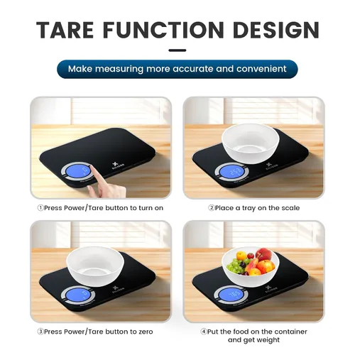 Miniatura 5 de EILISON Báscula inteligente de cocina con calculadora de nutrición, báscula digital de alimentos, pantalla a color TFT grande, aplicación Bluetooth