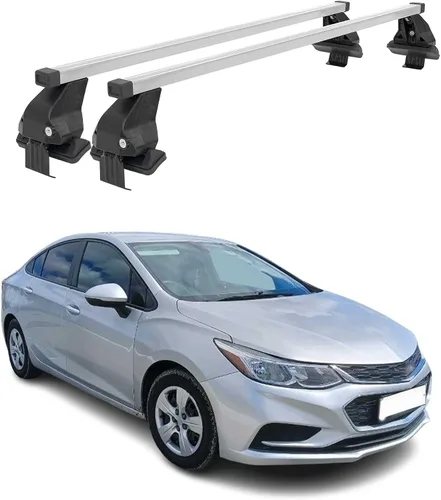 Miniatura 16 de OMAC Barras transversales superiores para Chevrolet Cruze Sedan 2015-2019 2 piezas de aluminio negro antirrobo para viajes, kayak, canoa, surf
