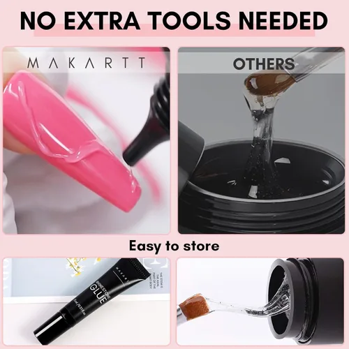 Miniatura 4 de Makartt Pegamento de diamantes de imitación para uñas, pegamento de uñas de gel súper fuerte para diamantes de imitación, dijes y gemas de diseño
