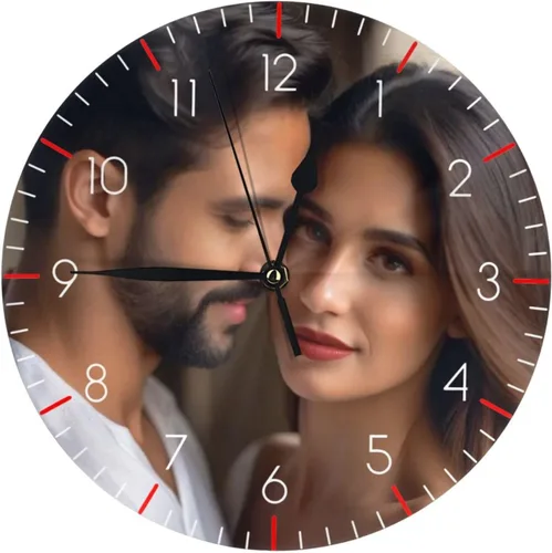 Miniatura 25 de Reloj de pared redondo tribal étnico teñido anudado, silencioso, sin tictac, relojes decorativos de cuarzo a pilas, relojes de escritorio Teñido