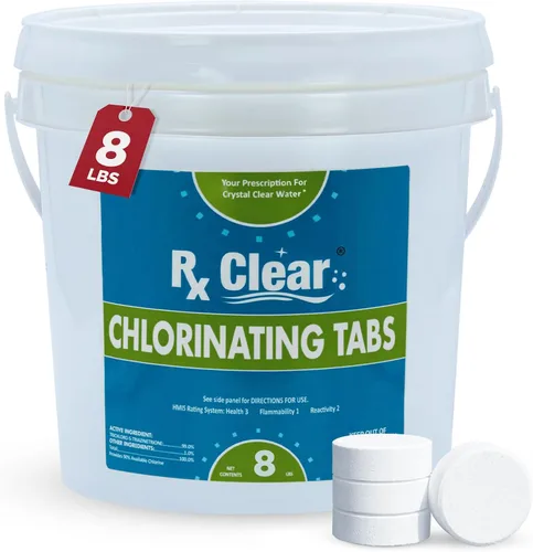 Miniatura 10 de Rx Clear - Tabletas de cloro de 3 pulgadas 5 libras Tabletas estabilizadas individuales para desinfectar piscinas De larga duración