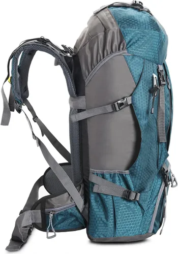 Miniatura 8 de Bseash Mochila impermeable de 60 L para senderismo y campamento con cubierta para lluvia, mochila grande para deportes al aire libre, mochila