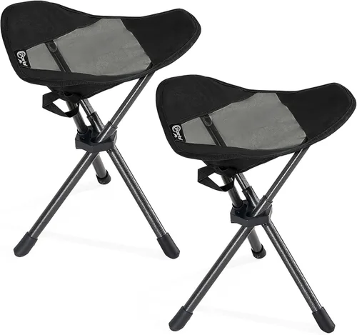 Miniatura 8 de Portal Taburete plegable para camping, portátil, plegable, asiento trípode para senderismo, caza, caminata, pesca, viajes, al aire libre