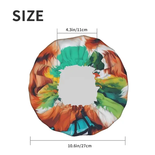Miniatura 6 de A Cute Dog Reusable Double Layer Waterproof Shower Cap With Elastic Cord For Home Cleaning Facial Care Shower
