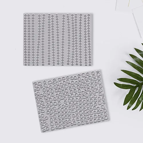 Miniatura 4 de Troqueles de metal con fondo de red para hacer tarjetas, troqueles de corte de fondo de burbujas para decoración de bricolaje, manualidades