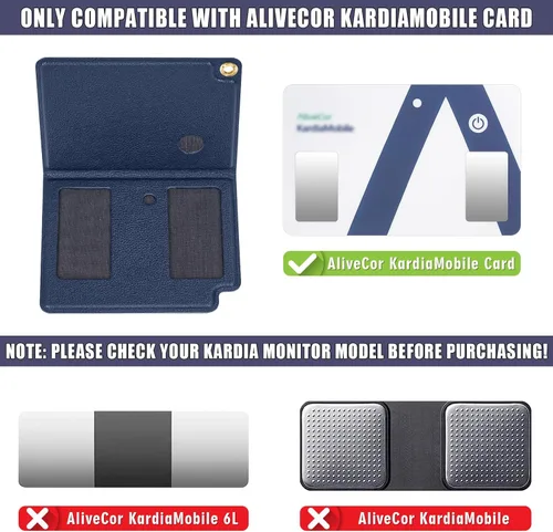Miniatura 2 de MGZNMTY Estuche de viaje rígido portátil para AliveCor Kardia tarjeta móvil monitor de frecuencia cardíaca/tarjeta Kardiamobile dispositivos de Azul