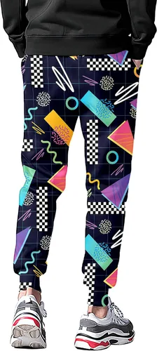 Miniatura 4 de Pantalones deportivos de moda estilo de los años 80 para hombre, pantalones deportivos divertidos para hombre, pantalones deportivos casuales