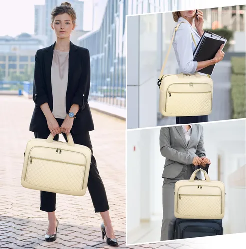 Miniatura 2 de NEWHEY Bolsa para laptop de 17.3 pulgadas, maletín para computadora portátil para mujeres y hombres, bolsa de hombro impermeable, bolsa de mensajero