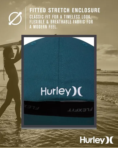 Miniatura 75 de Hurley Gorra de béisbol para hombre - Flexfit - Gorras de béisbol ajustadas para hombre (tamaños: S-XL)