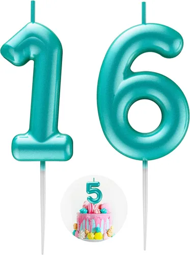 Miniatura 170 de Velas número 2 arcoíris con número 3D de feliz cumpleaños para decoración de fiesta de pastel de cumpleaños, suministros de celebración