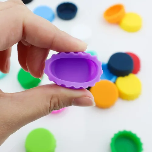 Miniatura 3 de 24 tapas de botella de goma de silicona, 12 colores reutilizables para cerveza casera, refrescos, botella de vino, botella de cerveza, botellas