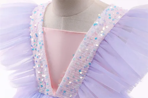 Miniatura 4 de NNJXD Vestido de princesa para niña, vestido de tul para fiesta de boda