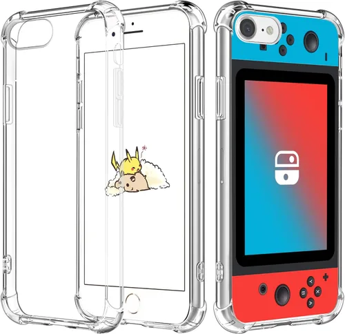 Miniatura 3 de Funda de TPU para iPhone SE 2022/2020/7/8, diseño divertido de dibujos animados, elegante, delgado, transparente, a la moda, divertida, a prueba