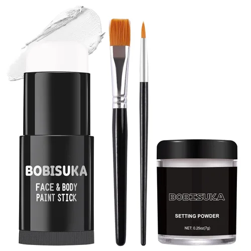 Miniatura 23 de BOBISUKA Palo de pintura facial dorada, impermeable, metálico, dorado, de cuerpo completo, kit de pintura mezclable para Halloween, maquillaje SFX