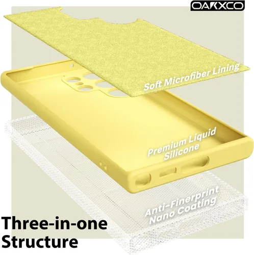 Miniatura 5 de Oakxco Funda para teléfono Samsung Galaxy S23 Ultra con agarre de silicona líquida, linda delgada fina cubierta de gel suave de goma TPU