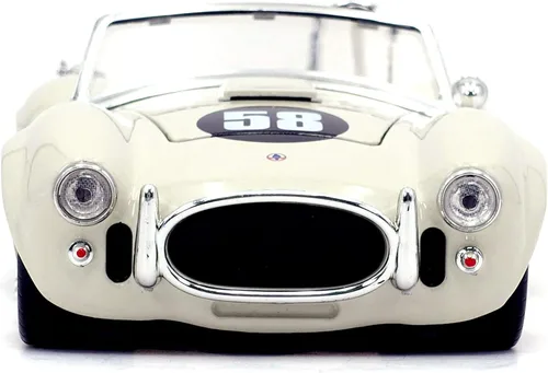 Miniatura 2 de Jada Toys Bigtime Muscle 1:24 1965 Shelby Cobra 427 S/C Coche fundido a presión blanco, Juguetes para niños y adultos
