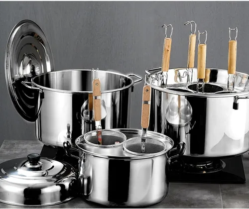 Miniatura 7 de UTOYA Stainess - Olla de acero para pasta con insertos, olla de cocina con divisor y colador, olla de inducción resistente, inducción, cerámica
