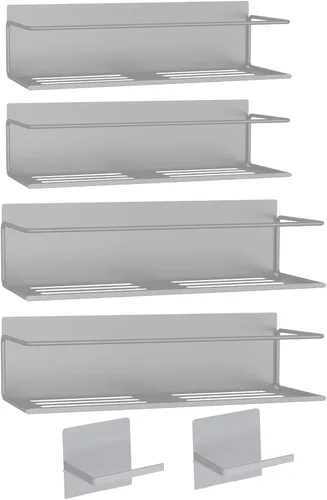 Miniatura 3 de Estante magnético para especias para refrigerador, estante magnético que ahorra espacio para nevera, paquete de 4 unidades, con soporte magnético