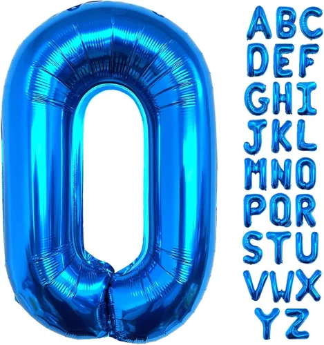 Miniatura 18 de Lovoir Globos azules grandes de 40 pulgadas con letra C de gran tamaño, globo de helio de aluminio de Mylar para decoración de fiesta de cumpleaños