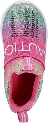 Miniatura 4 de Nautica Tenis sin cordones para niña, zapatos deportivos para correr, caminar, jugar tenis y deportes (niños pequeños)
