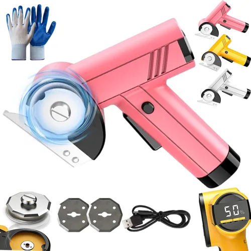 Miniatura 9 de Rechargeable High-Speed Cardboard Cutter, Cordless Electric Scissors, Automatic Cardboard Box Cutter with Safety Lock, 4-Speed Adjustment, Rotary