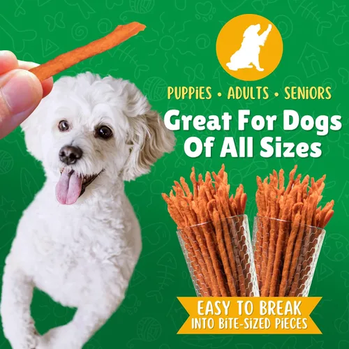 Miniatura 3 de Golosinas para Perros de Tiras de Batata de 7 oz. – Completamente Naturales, Golosinas Vegetales Masticables para Perros Pequeños y Medianos