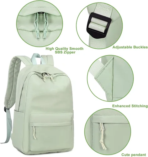 Miniatura 41 de Bluboon Juego de mochila para adolescentes, mochila escolar para niñas, lonchera y lápices, bolsas para estudiantes, 3 en 1, rosa-3 juegos, Escuela