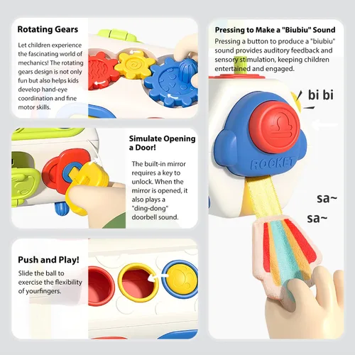 Miniatura 8 de Cubo de Actividades para Niños Pequeños de 1 Año, Juguetes Montessori para 1 Año - Regalos Ideales para Niños y Niñas de 1 Año - Juguetes de Viaje