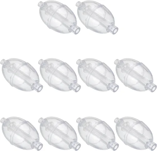 PATIKIL Flotadores giratorios de pesca de 1.5 pulgadas, paquete de 10 aparejos de pesca ovalados de ABS para agua dulce y salada, transparente