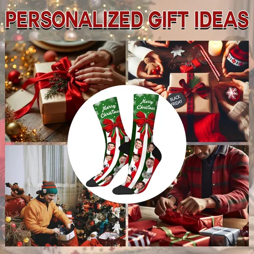 Miniatura 114 de Artsadd Calcetines personalizados para mujeres y hombres, amantes de los perros y gatos, regalos divertidos unisex personalizados